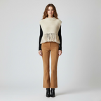 Fringed Knit Sweater Vest