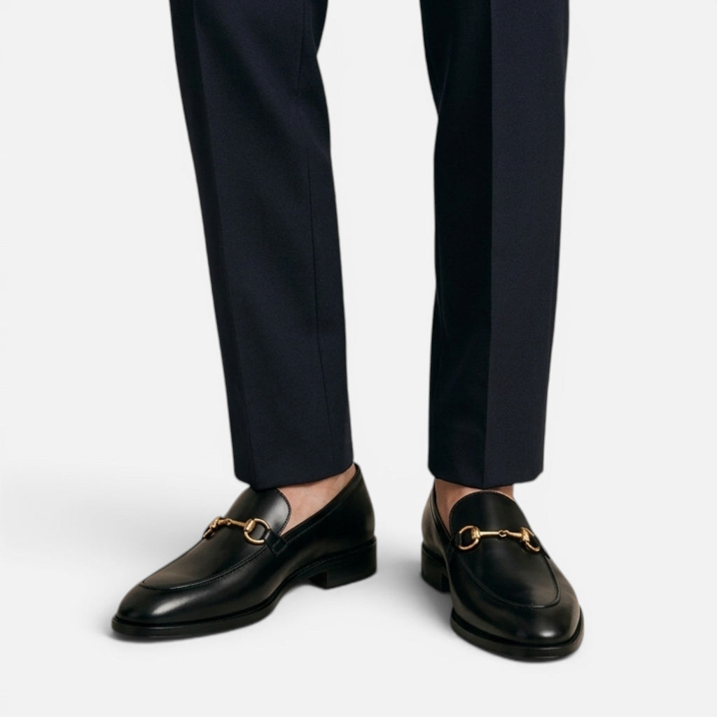 Savile Noir Men’s Faux Leather Loafers SnugBubs Australia