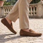 Men's Loafers with Penny Strap and Moc Toe