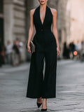 Women’s Halter Jumpsuit – Wide Leg Design