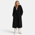 Women's Coat with Longline Fit and Double Breasted Buttons