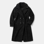 Women's Coat with Longline Fit and Double Breasted Buttons