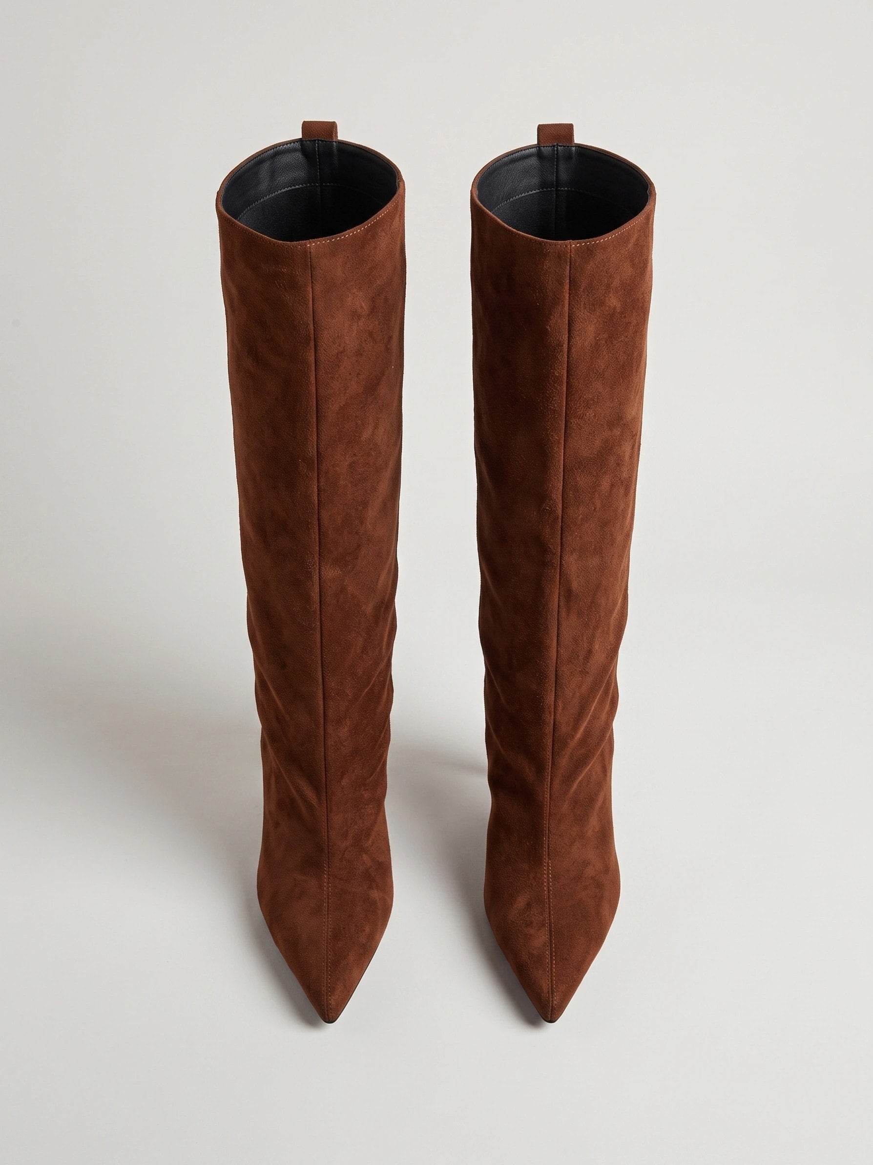 Women's Knee High Boots with Pointed Toe and Stiletto Heel