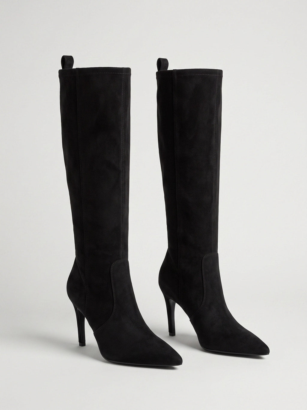 Women's Knee High Boots with Pointed Toe and Stiletto Heel