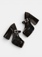 Women's Round Toe Platform Mary Jane Heels
