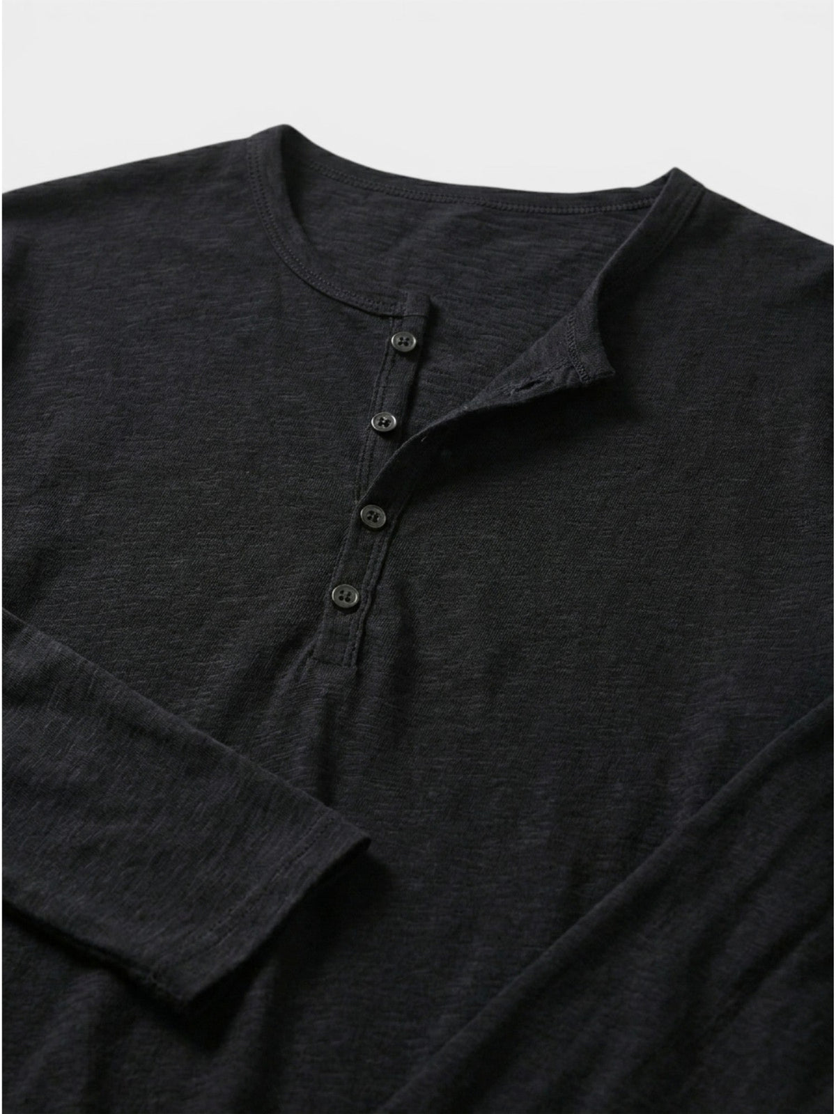 Men’s Cotton Henley Shirt Slim Fit Long Sleeve SnugBubs Australia