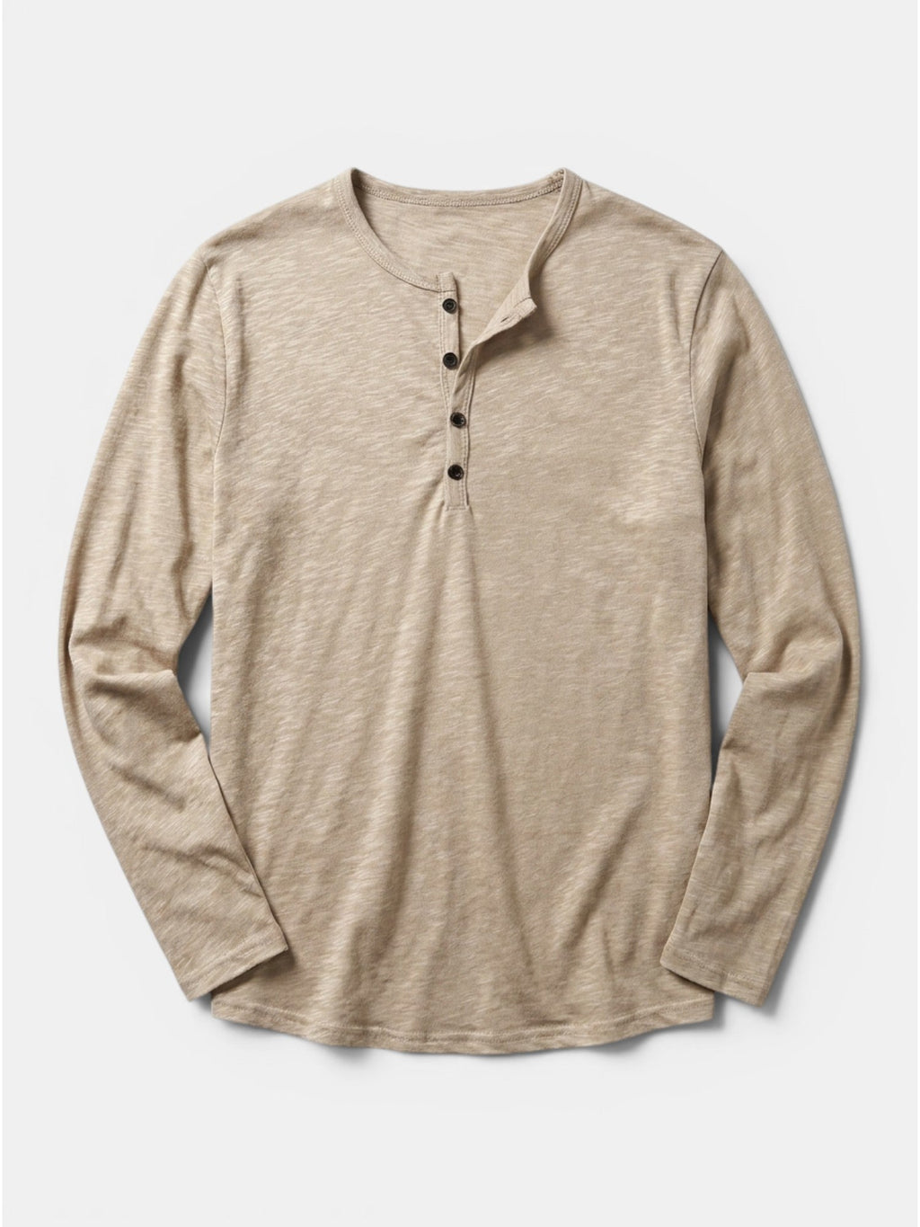 Men’s Cotton Henley Shirt Slim Fit Long Sleeve SnugBubs Australia