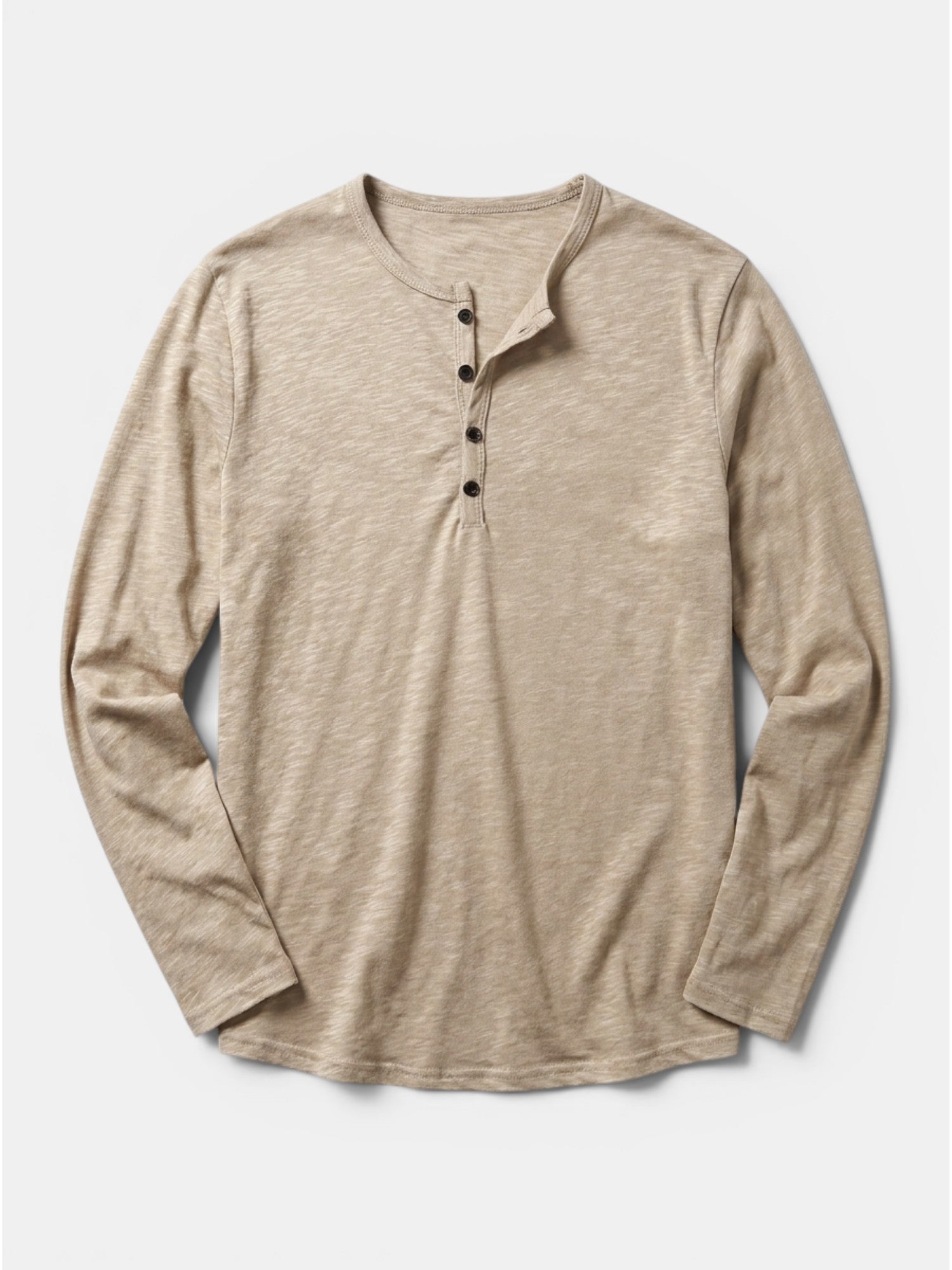 Men’s Cotton Henley Shirt Slim Fit Long Sleeve SnugBubs Australia