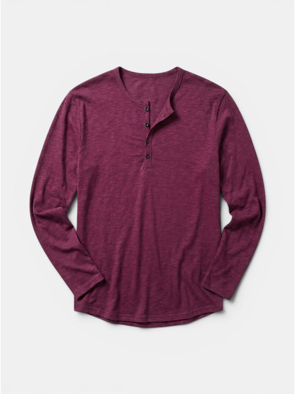 Men’s Cotton Henley Shirt Slim Fit Long Sleeve SnugBubs Australia