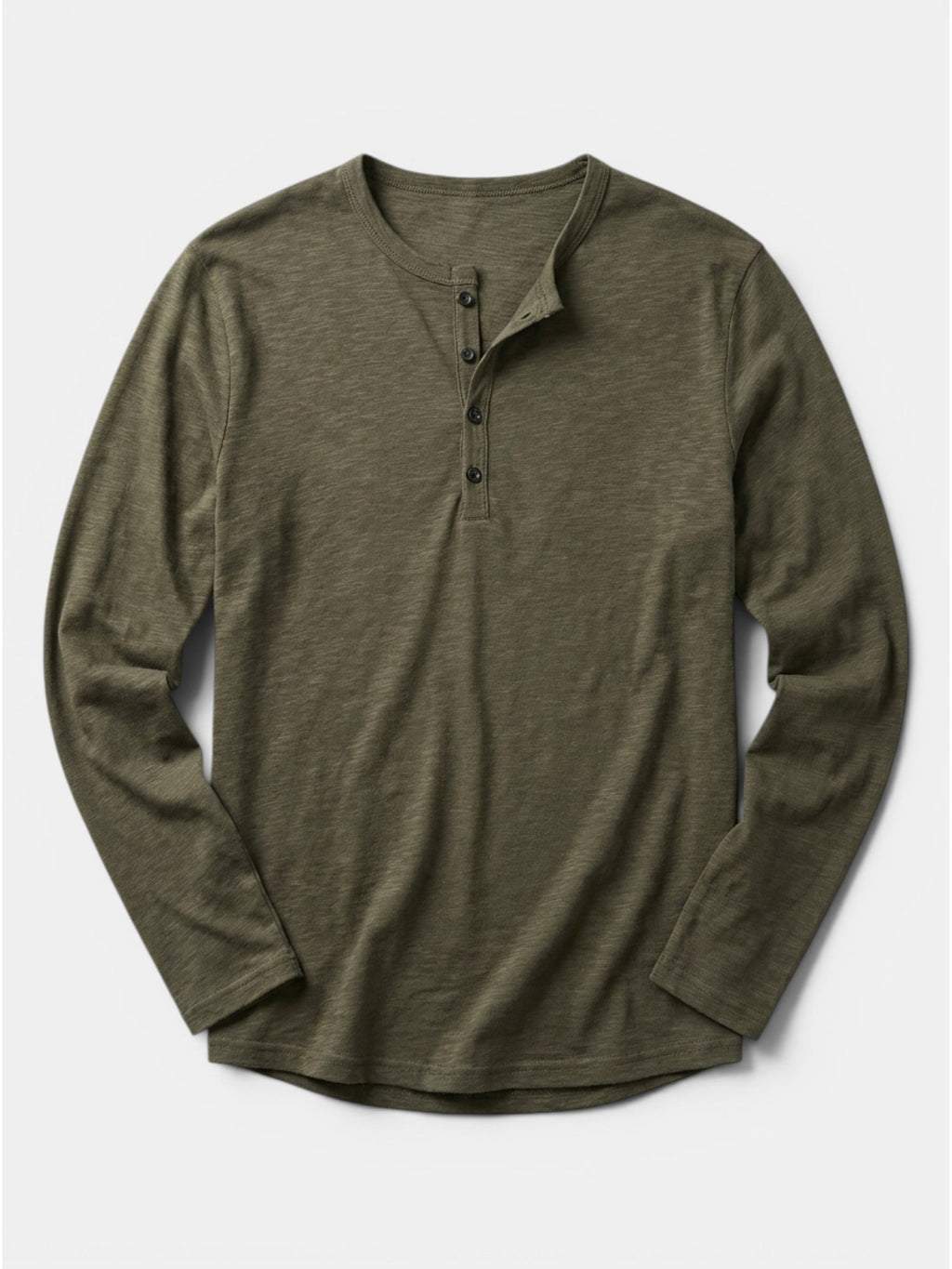 Men’s Cotton Henley Shirt Slim Fit Long Sleeve SnugBubs Australia