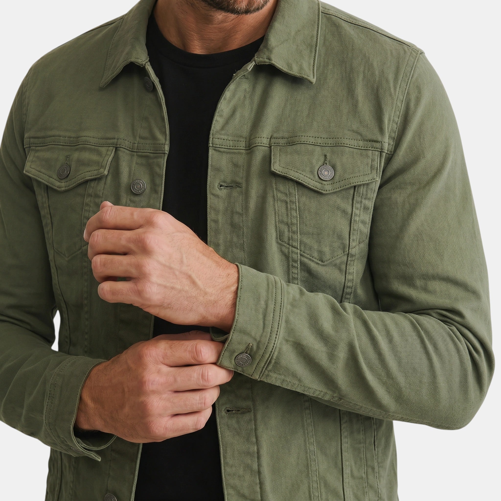 Men’s Denim Jacket Slim Fit Casual Cotton Trucker Jacket SnugBubs Australia