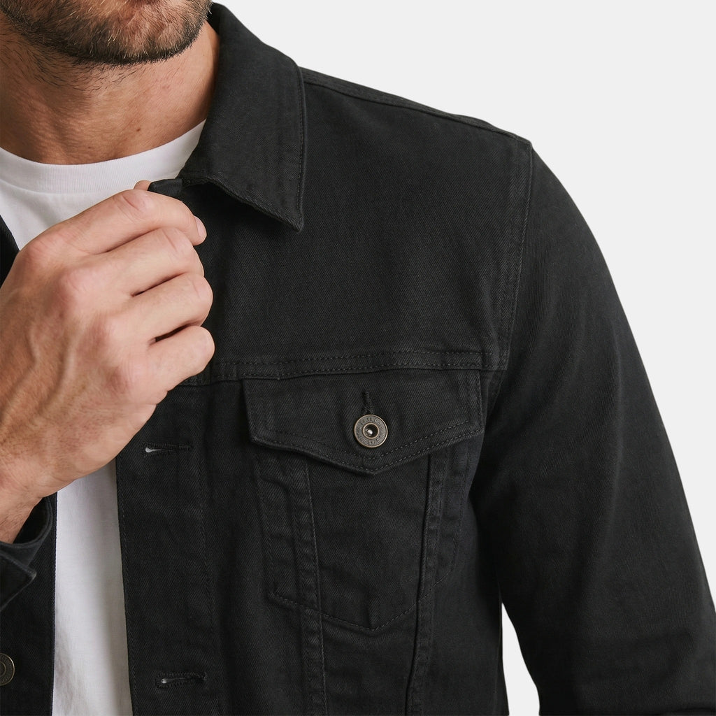 Men’s Denim Jacket Slim Fit Casual Cotton Trucker Jacket SnugBubs Australia