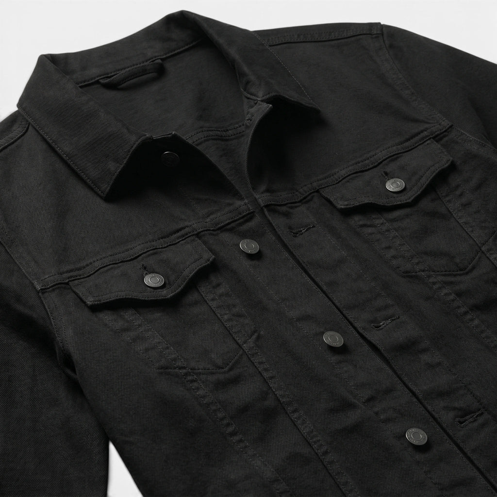 Men’s Denim Jacket Slim Fit Casual Cotton Trucker Jacket SnugBubs Australia