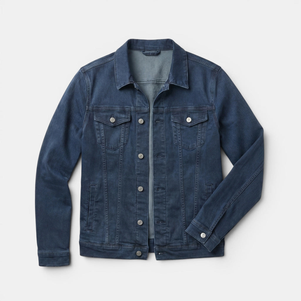 Men’s Denim Jacket Slim Fit Casual Cotton Trucker Jacket SnugBubs Australia