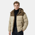 Men’s Hooded Puffer Jacket with Corduroy Winter Coat SnugBubs Australia