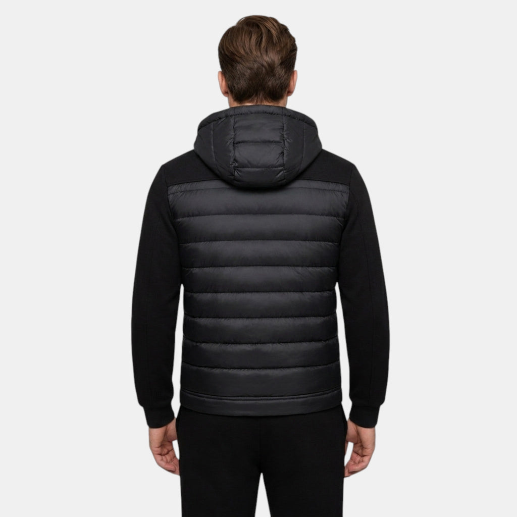 Men’s Hybrid Puffer Jacket Lightweight Hooded Winter Coat SnugBubs Australia