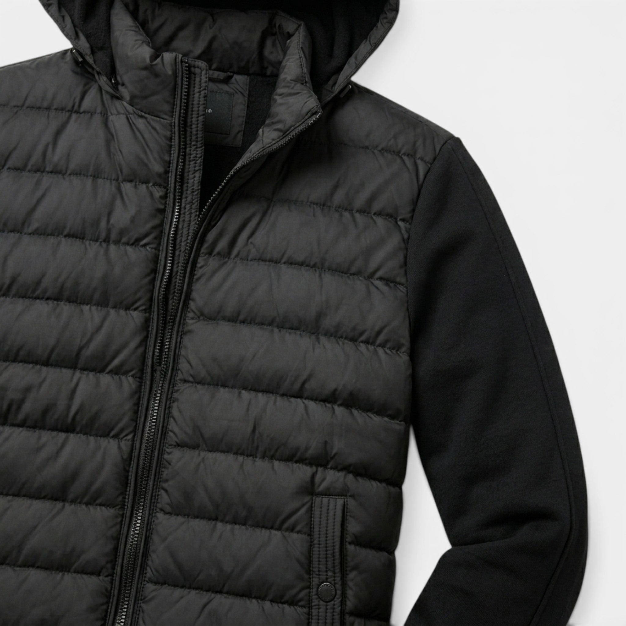 Men’s Hybrid Puffer Jacket Lightweight Hooded Winter Coat SnugBubs Australia