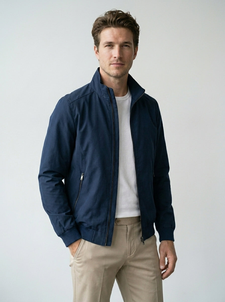 Men’s Lightweight Windbreaker Jacket Casual Zip Front Coat SnugBubs Australia