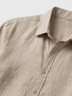 Men’s Linen Button Up Shirt Lightweight Summer Fit SnugBubs Australia