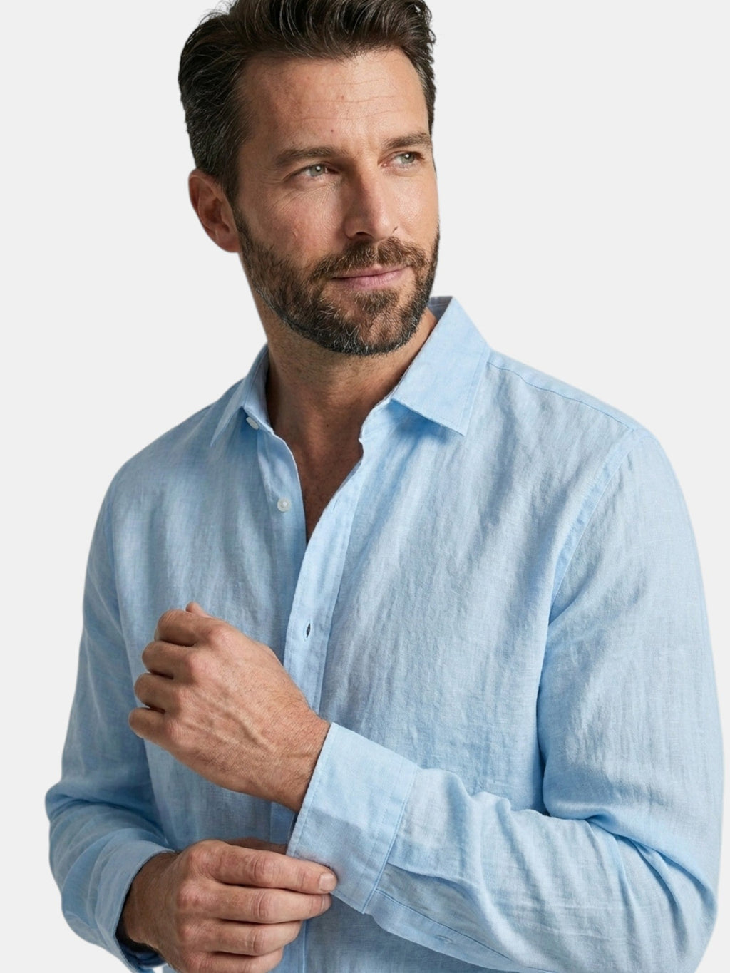 Men’s Linen Button Up Shirt Lightweight Summer Fit SnugBubs Australia
