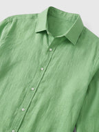 Men’s Linen Button Up Shirt Lightweight Summer Fit SnugBubs Australia