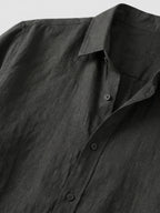 Men’s Linen Button Up Shirt Lightweight Summer Fit SnugBubs Australia
