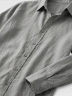 Men’s Linen Button Up Shirt Lightweight Summer Fit SnugBubs Australia