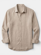 Men’s Linen Button Up Shirt Lightweight Summer Fit SnugBubs Australia