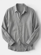 Men’s Linen Button Up Shirt Lightweight Summer Fit SnugBubs Australia