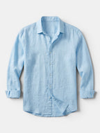 Men’s Linen Button Up Shirt Lightweight Summer Fit SnugBubs Australia