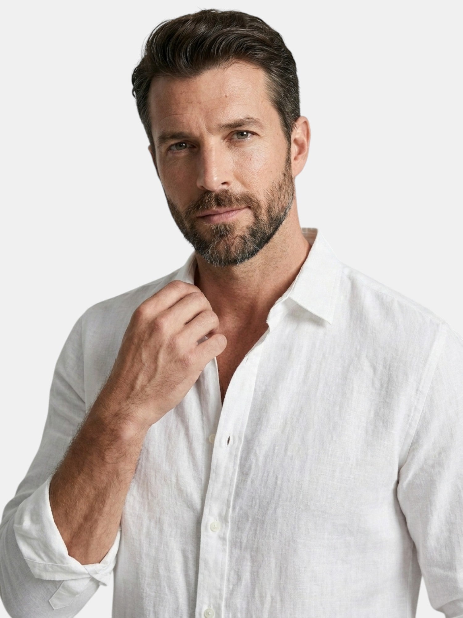Men’s Linen Button Up Shirt Lightweight Summer Fit SnugBubs Australia