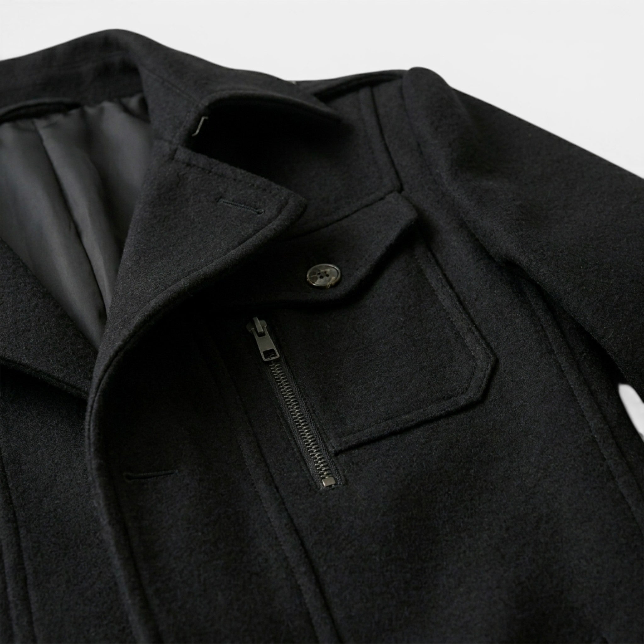 Men’s Luxury Wool Blend Overcoat Classic Tailored Fit SnugBubs Australia