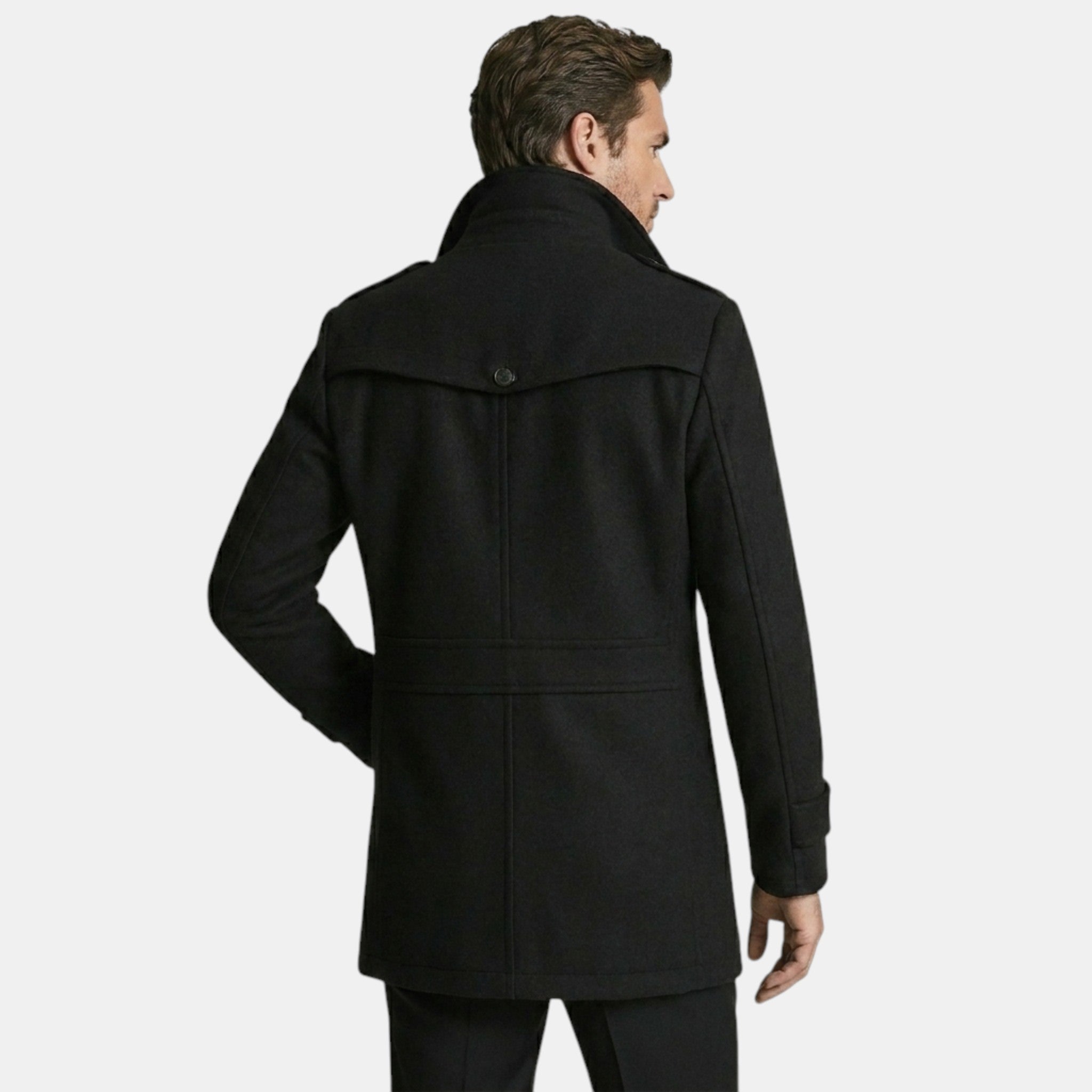 Men’s Luxury Wool Blend Overcoat Classic Tailored Fit SnugBubs Australia