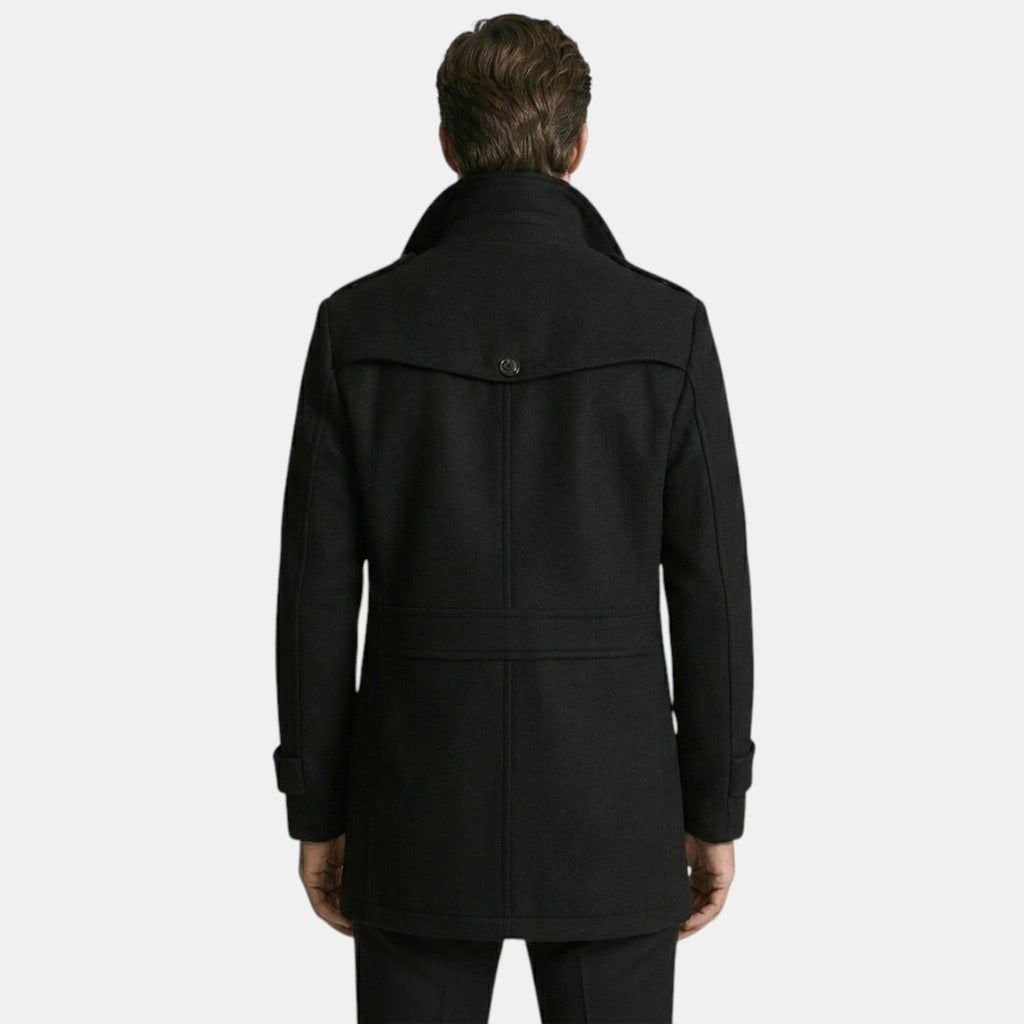 Men’s Luxury Wool Blend Overcoat Classic Tailored Fit SnugBubs Australia