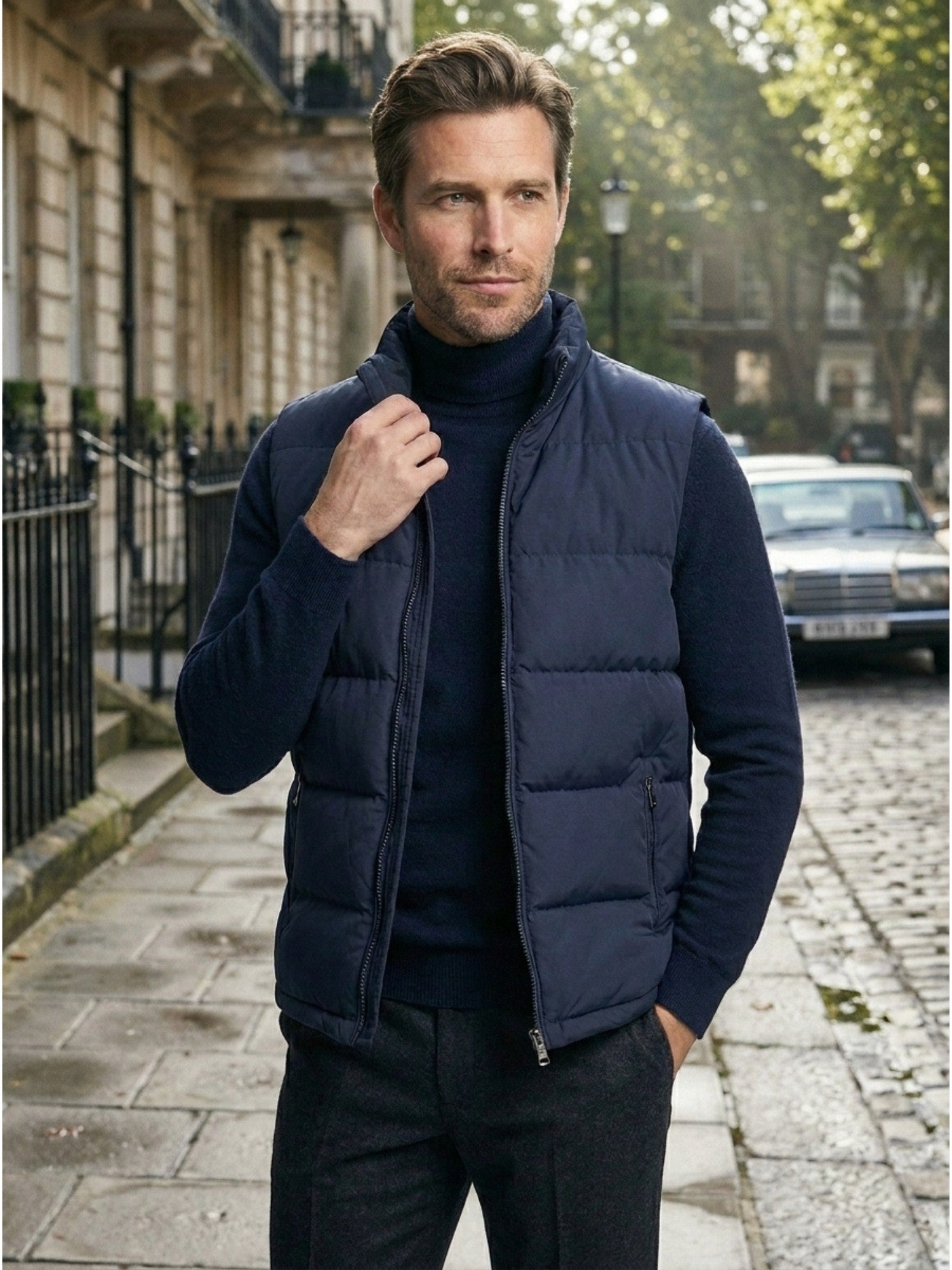 Men’s Quilted Bodywarmer Warm Zip Up Puffer Vest SnugBubs Australia