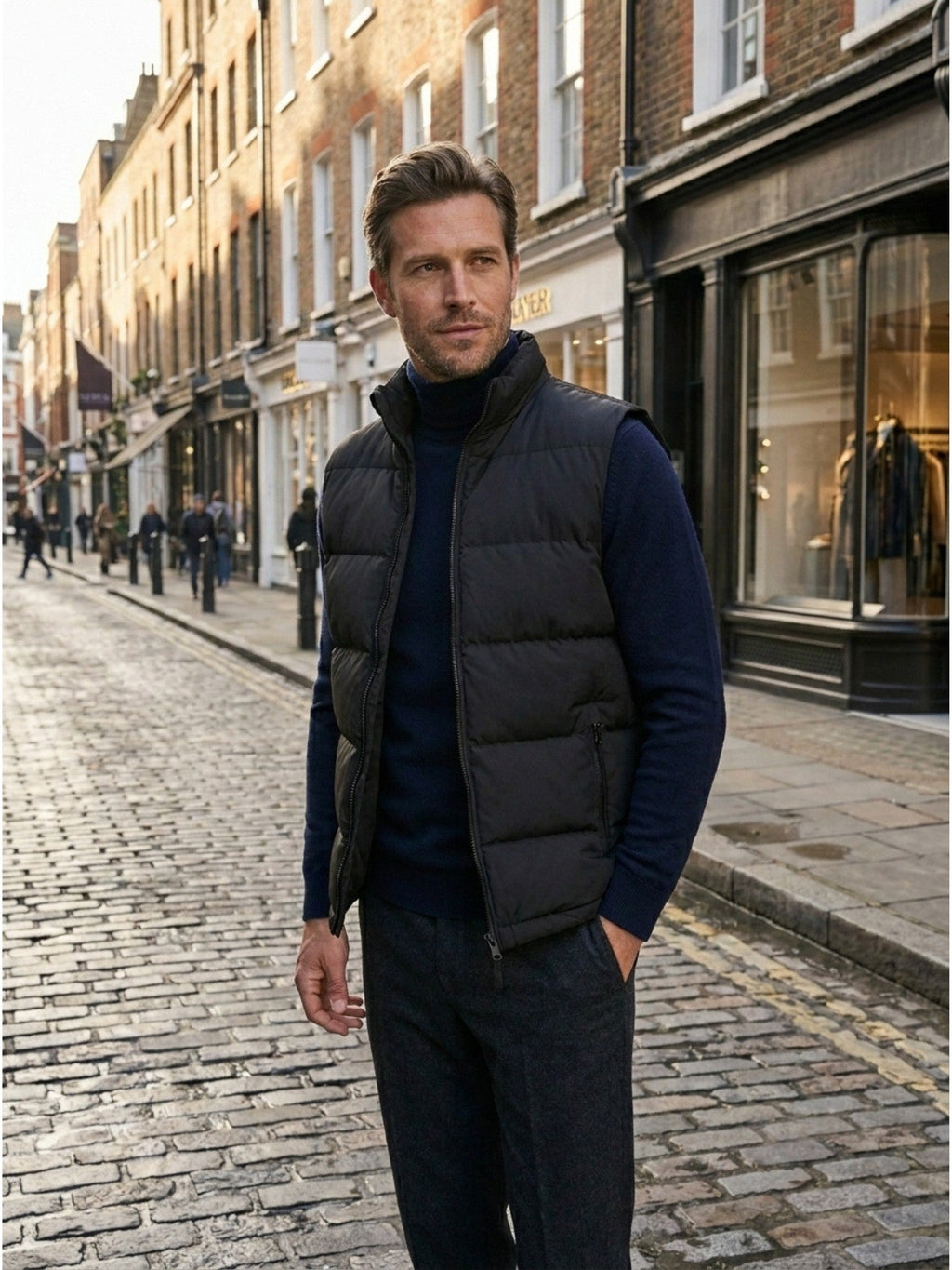 Men’s Quilted Bodywarmer Warm Zip Up Puffer Vest SnugBubs Australia