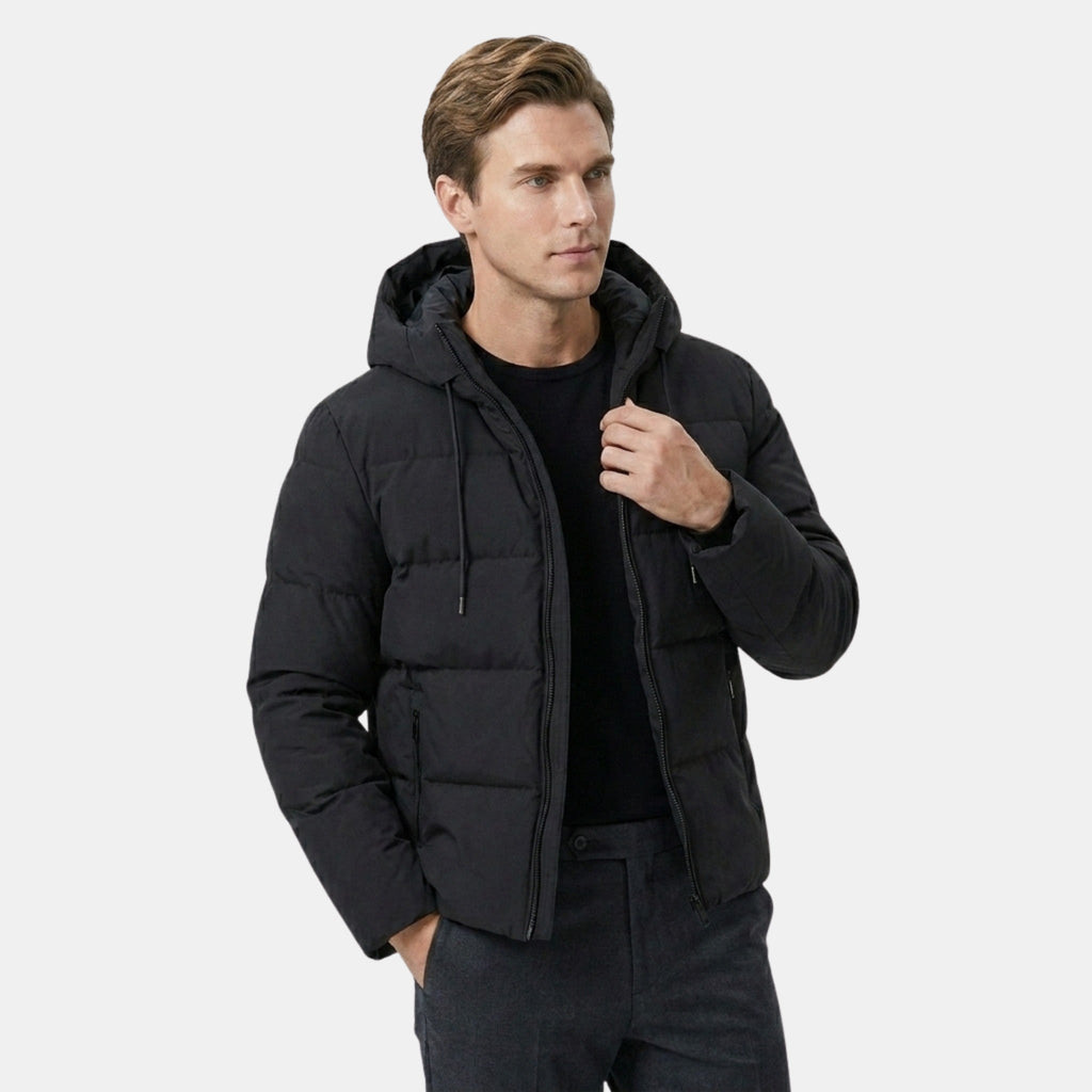 Men’s Quilted Puffer Jacket with Hood Lightweight Winter Coat SnugBubs Australia