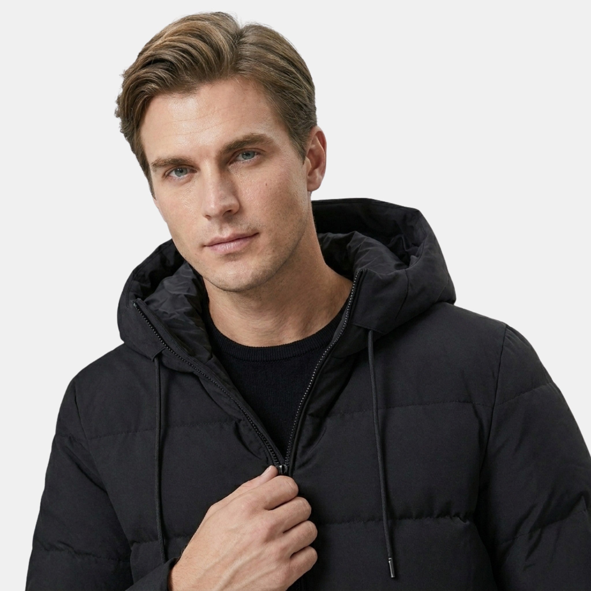 Men’s Quilted Puffer Jacket with Hood Lightweight Winter Coat SnugBubs Australia