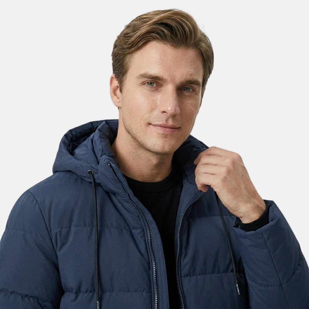 Men’s Quilted Puffer Jacket with Hood Lightweight Winter Coat SnugBubs Australia