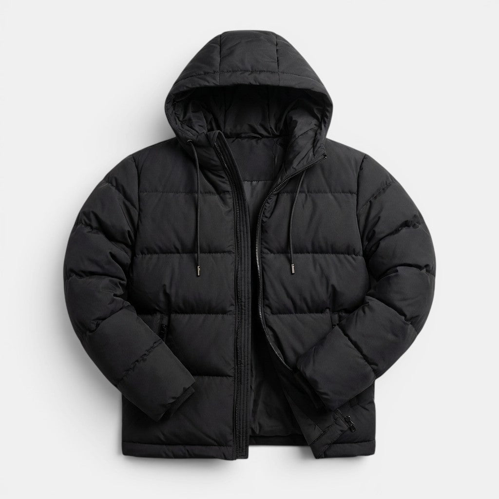 Men’s Quilted Puffer Jacket with Hood Lightweight Winter Coat SnugBubs Australia