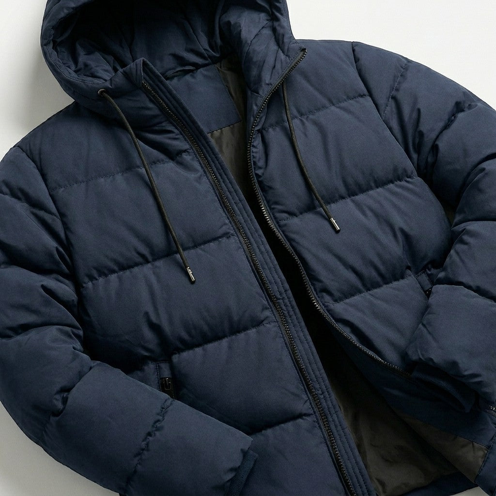 Men’s Quilted Puffer Jacket with Hood Lightweight Winter Coat SnugBubs Australia