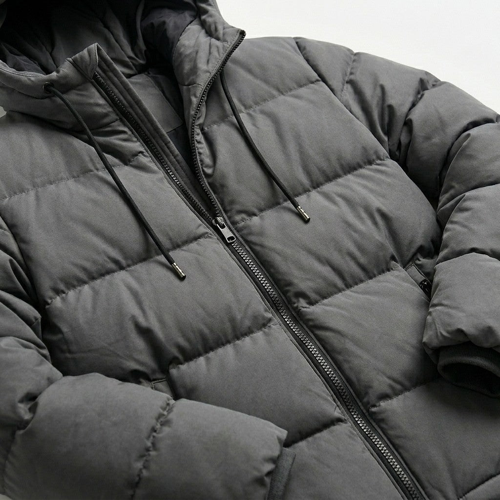 Men’s Quilted Puffer Jacket with Hood Lightweight Winter Coat SnugBubs Australia