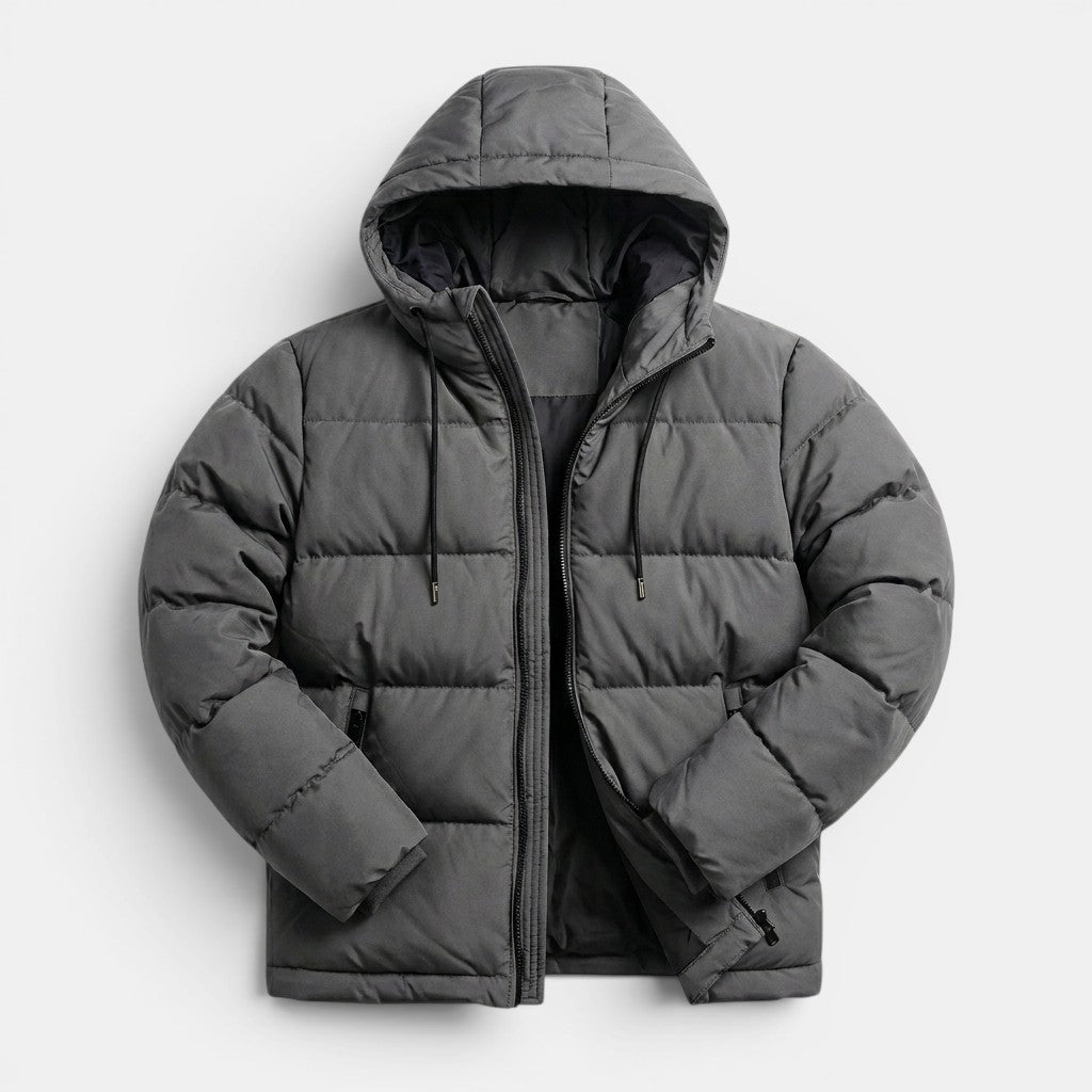 Men’s Quilted Puffer Jacket with Hood Lightweight Winter Coat SnugBubs Australia