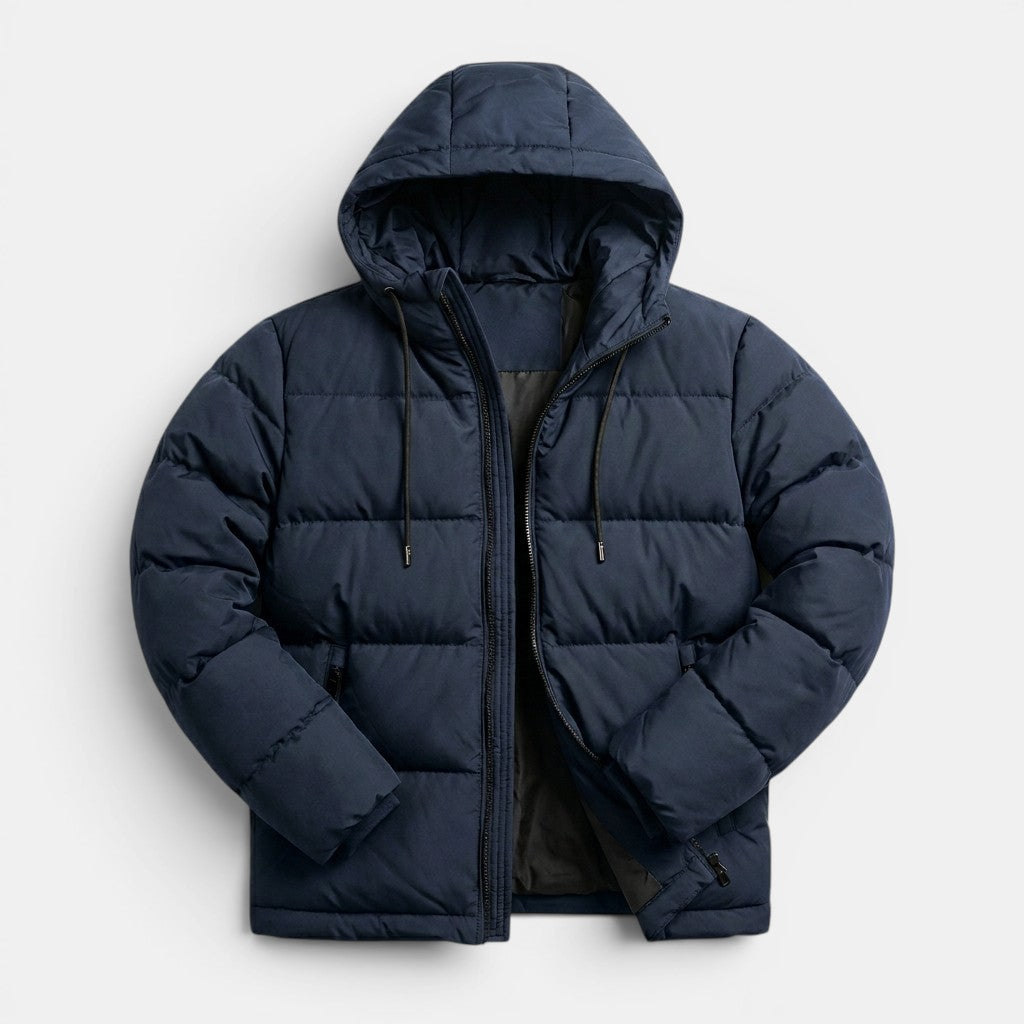Men’s Quilted Puffer Jacket with Hood Lightweight Winter Coat SnugBubs Australia