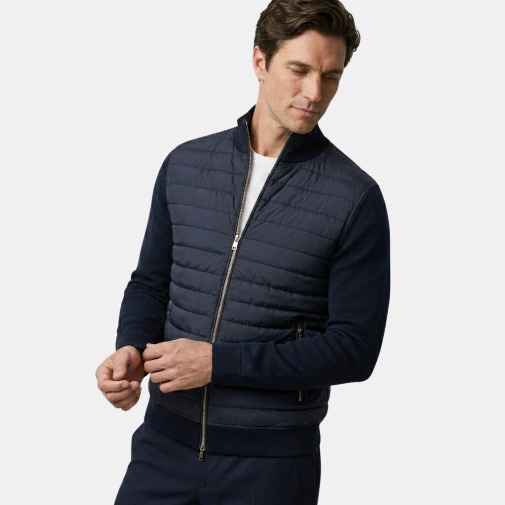 Men’s Quilted Zip Cardigan Lightweight Knit Jacket SnugBubs Australia
