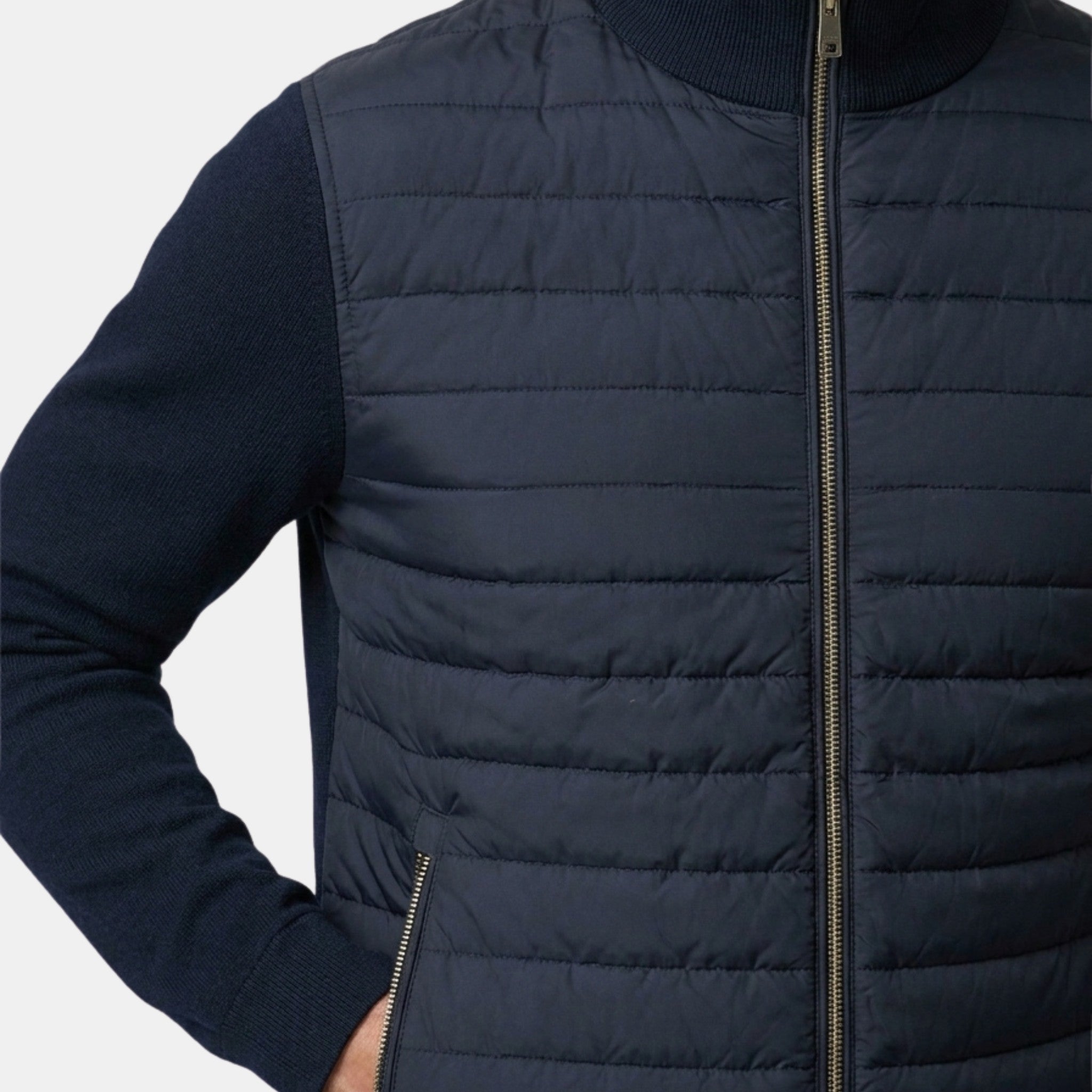 Men’s Quilted Zip Cardigan Lightweight Knit Jacket SnugBubs Australia