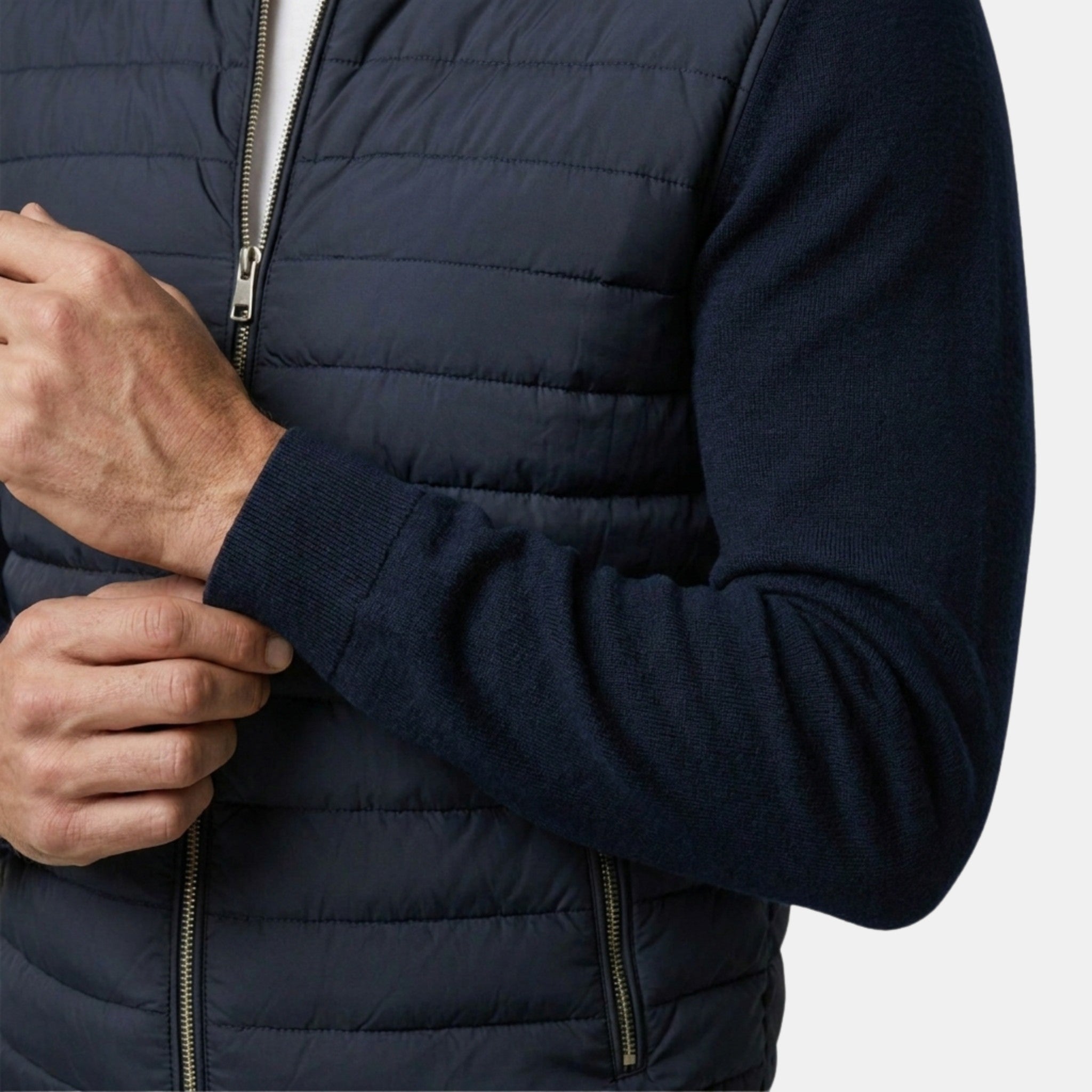 Men’s Quilted Zip Cardigan Lightweight Knit Jacket SnugBubs Australia
