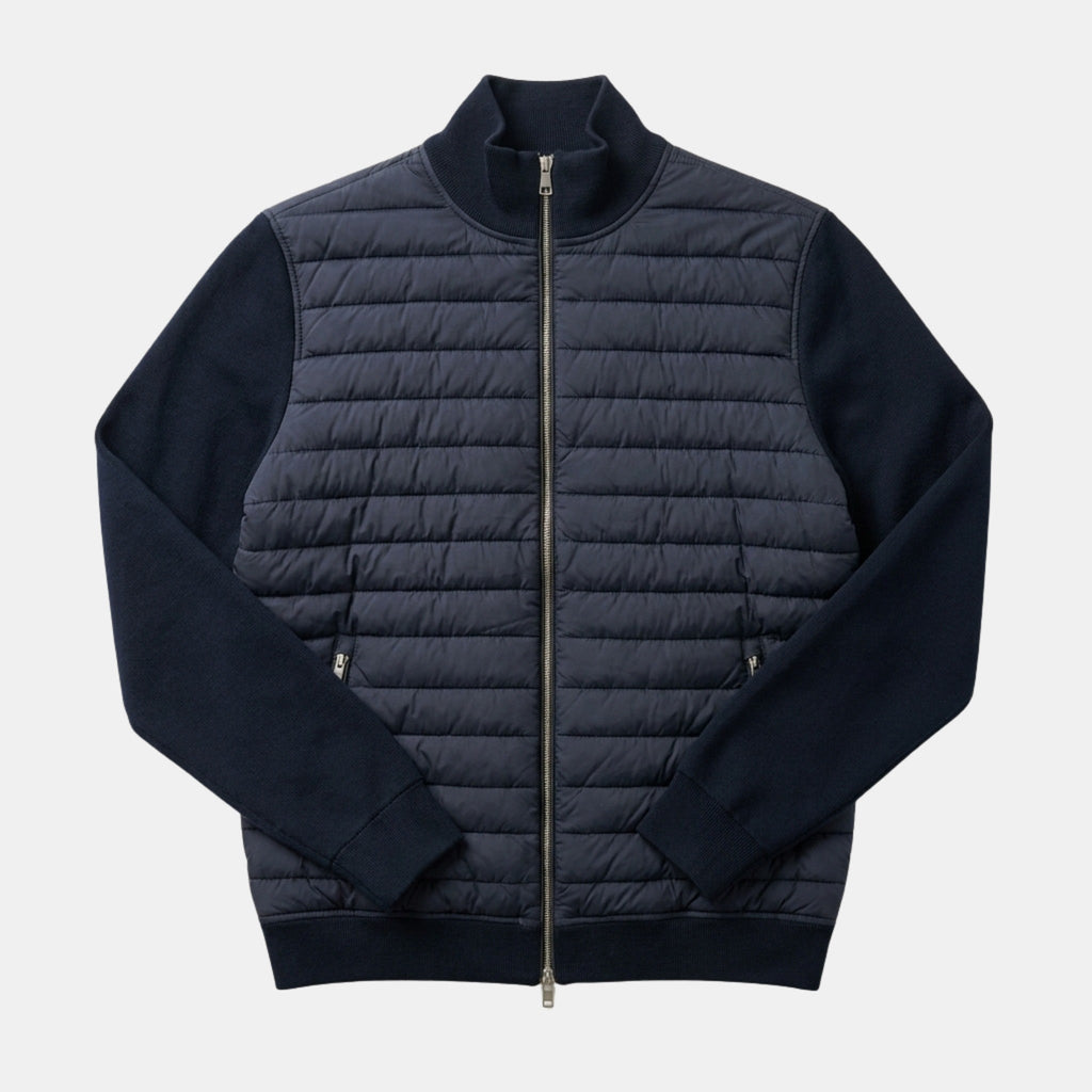 Men’s Quilted Zip Cardigan Lightweight Knit Jacket SnugBubs Australia