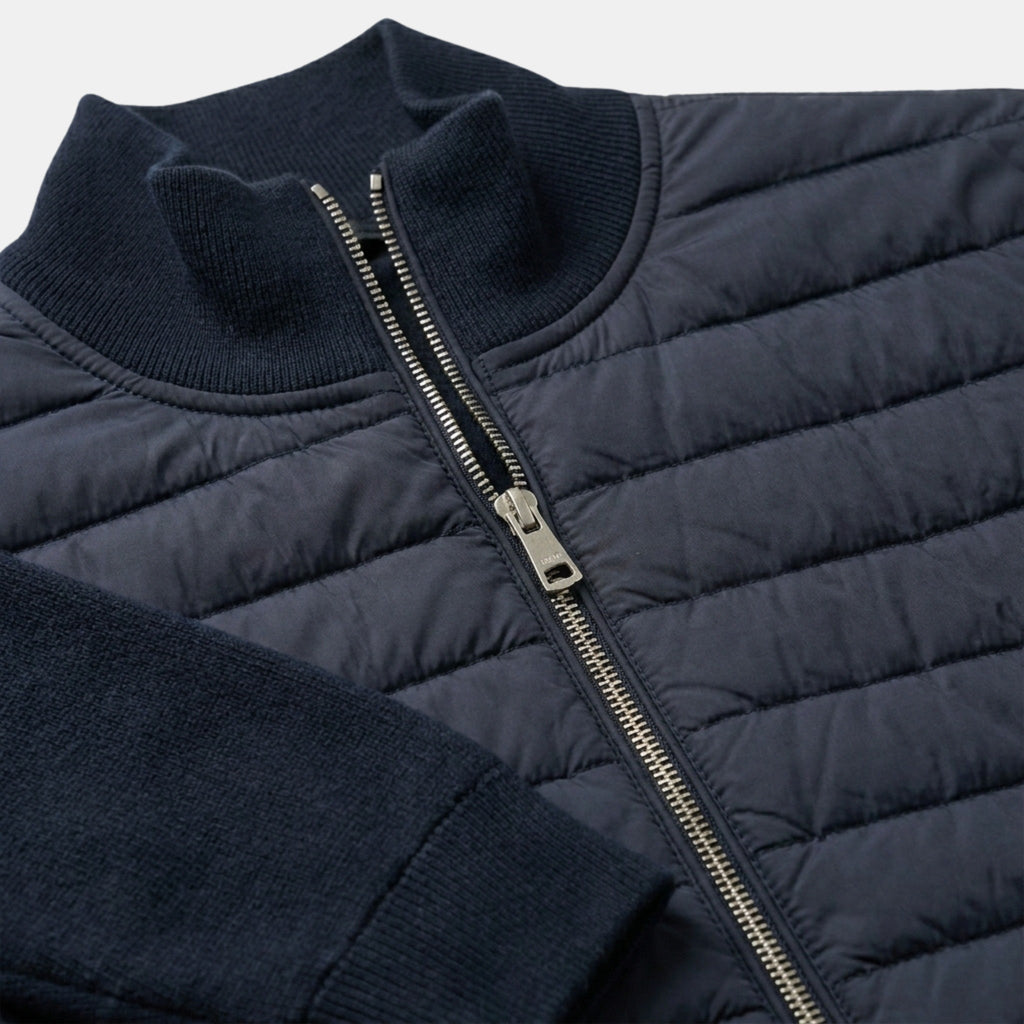 Men’s Quilted Zip Cardigan Lightweight Knit Jacket SnugBubs Australia
