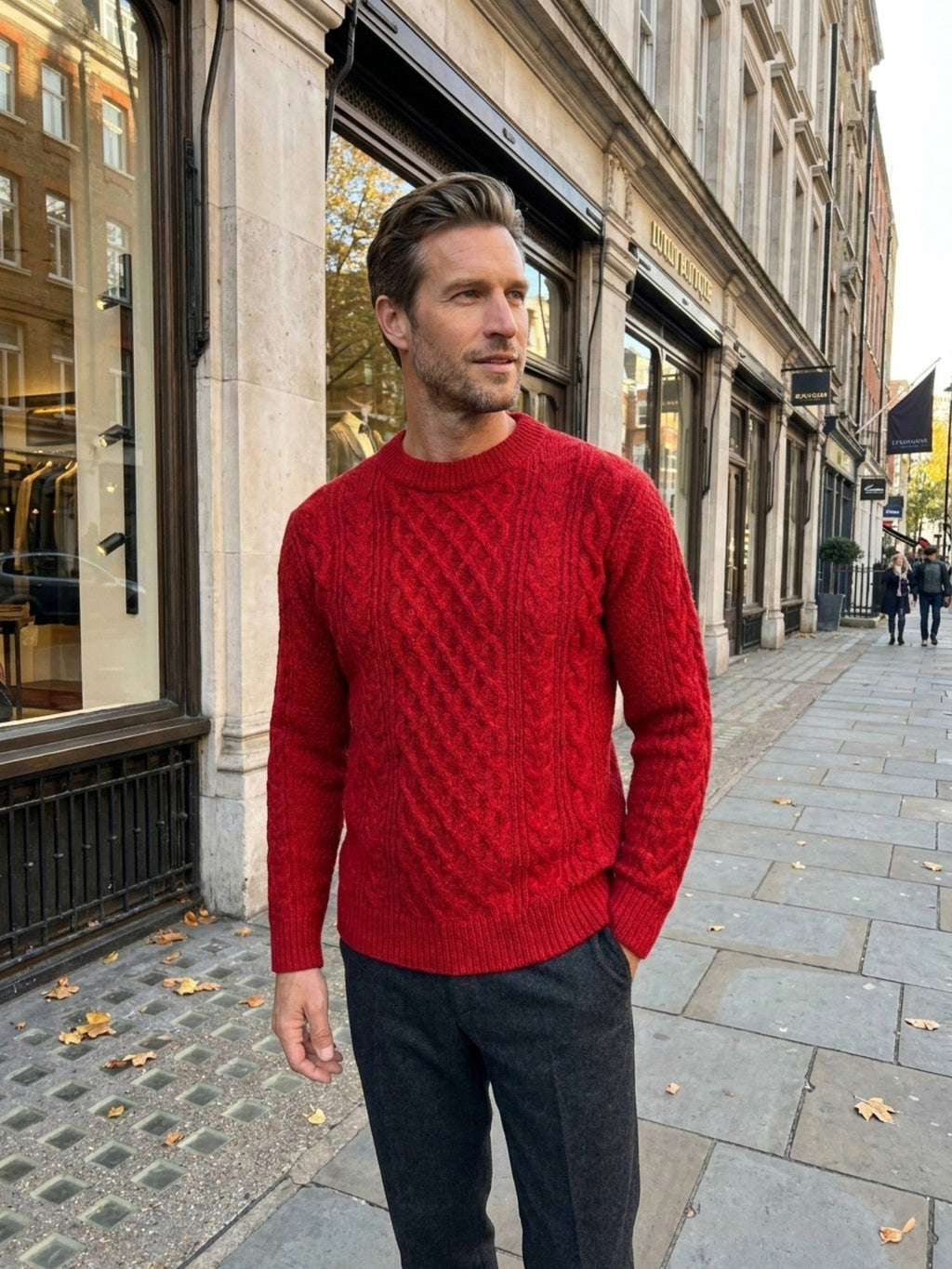 Men’s Soft Cotton Knit Sweater Classic Striped Pullover SnugBubs Australia